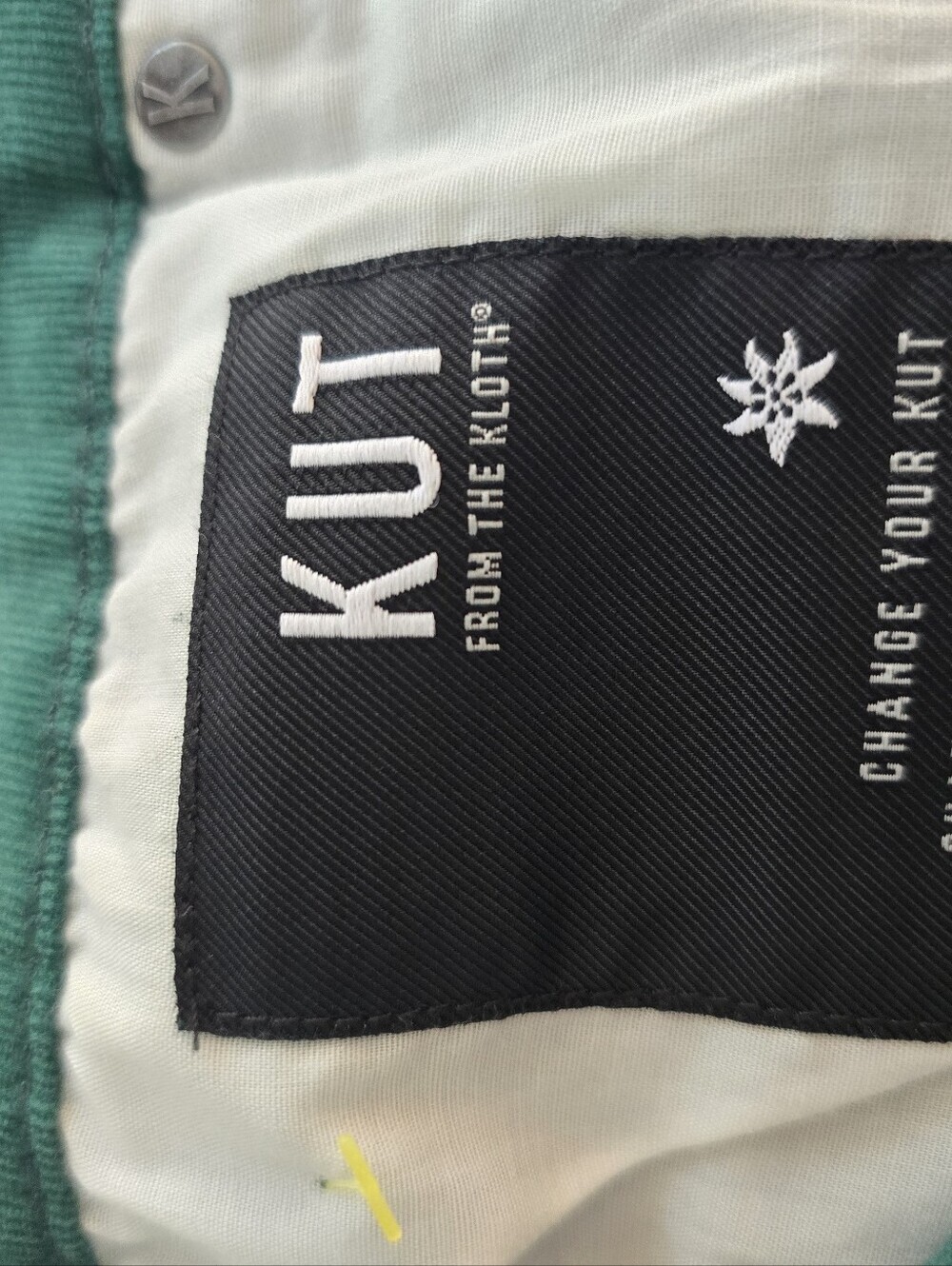 Kut From The Kloth REESE NWT Green Corduroy Raw Hem Fall casual Pants. Ladies 18 - Picture 13 of 13
